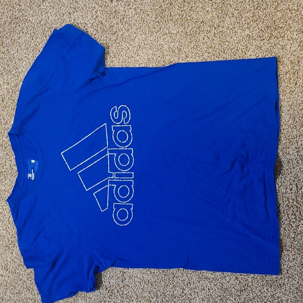 Mens Medium Adidas The Go-To Tee Blue
